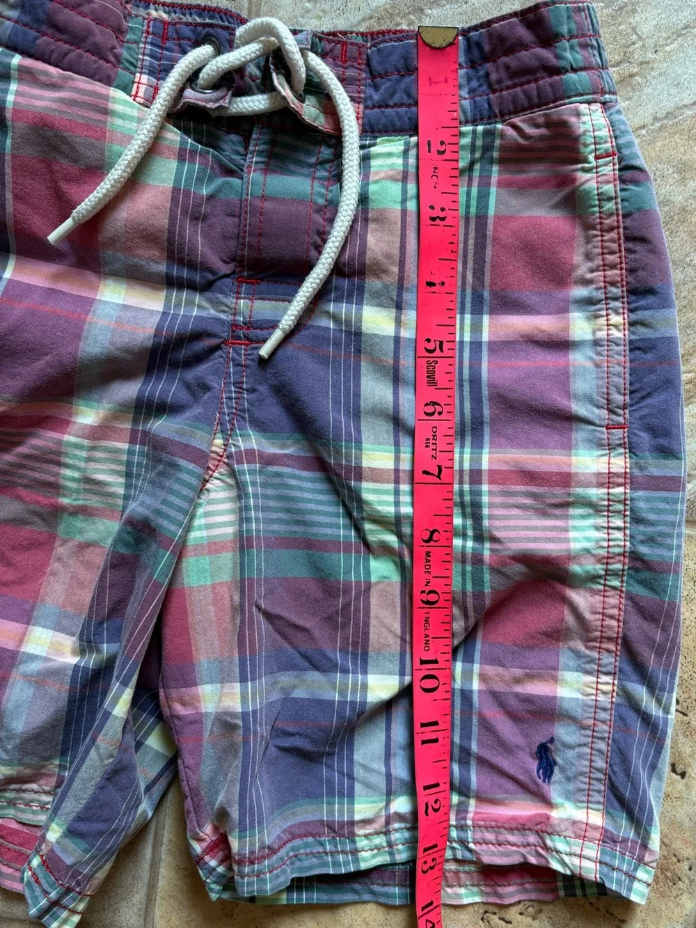 Polo Ralph Lauren Boys Swim Trunks Shorts Multi Plaid Boys 6